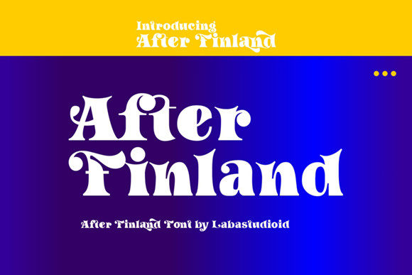 After Finland: A Serif Font for Creative Projects