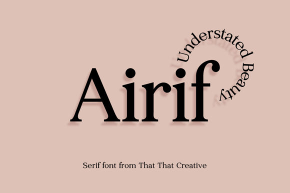 Airif: A Stylish Serif Font for Crafters