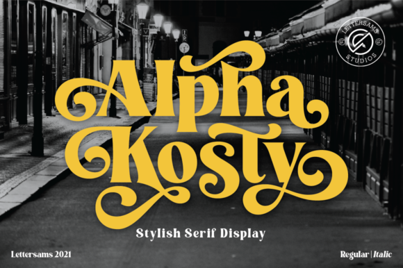 Alpha Kosty: A Bold Serif Font for Editorial Design
