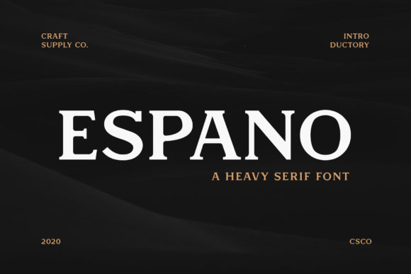 Espano: A Clean Serif for Creative Projects