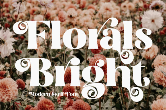 Florals Bright Font for Creative Projects
