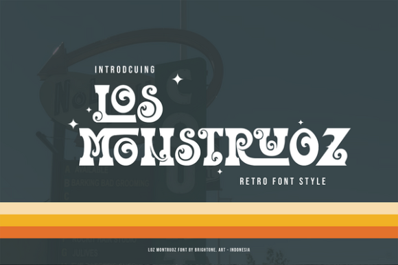 Los Monstruoz: A Psychedelic Serif Font