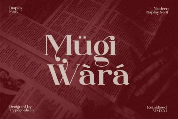 Mugi Wara: A Stylish Serif Font for Business