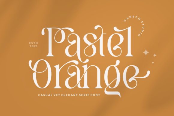 Pastel Orange: A Stylish Serif Font